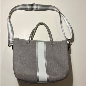Haute Shore Gray and White Crossbody Bag